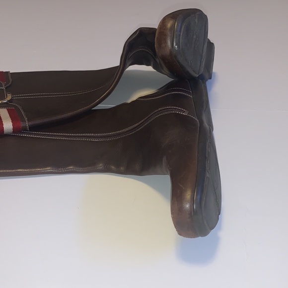 Bally “Tasche” Brown Leather Boots with Black Rubber Soles - Women’s Size 36 - Picture 6 of 9